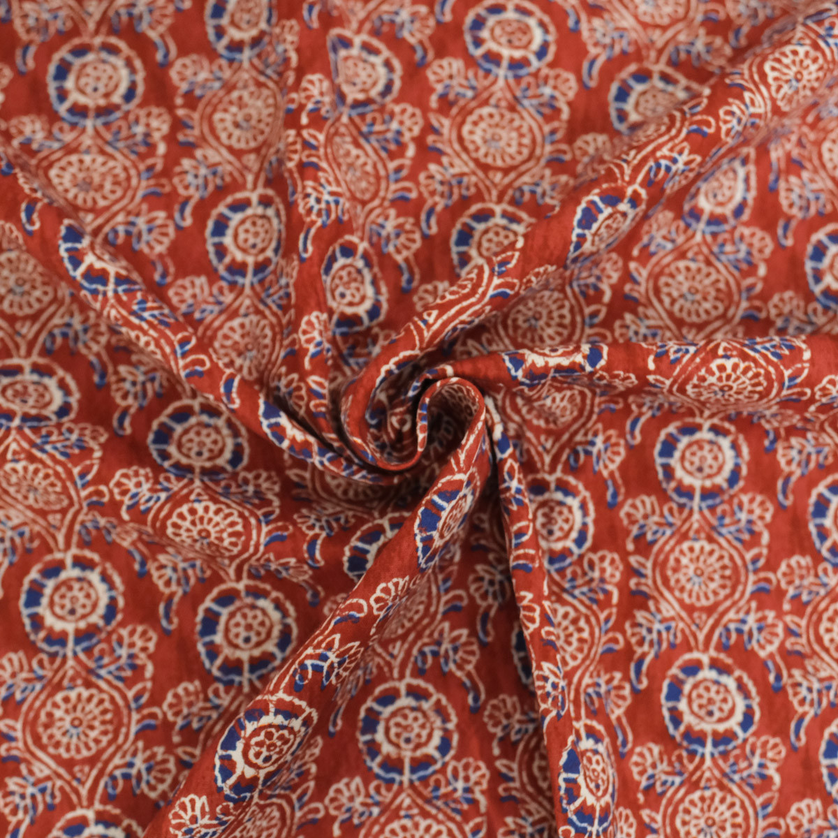 Popeline de Coton Inspiration Indienne Jaipur Tradition Terra - Maison Klem